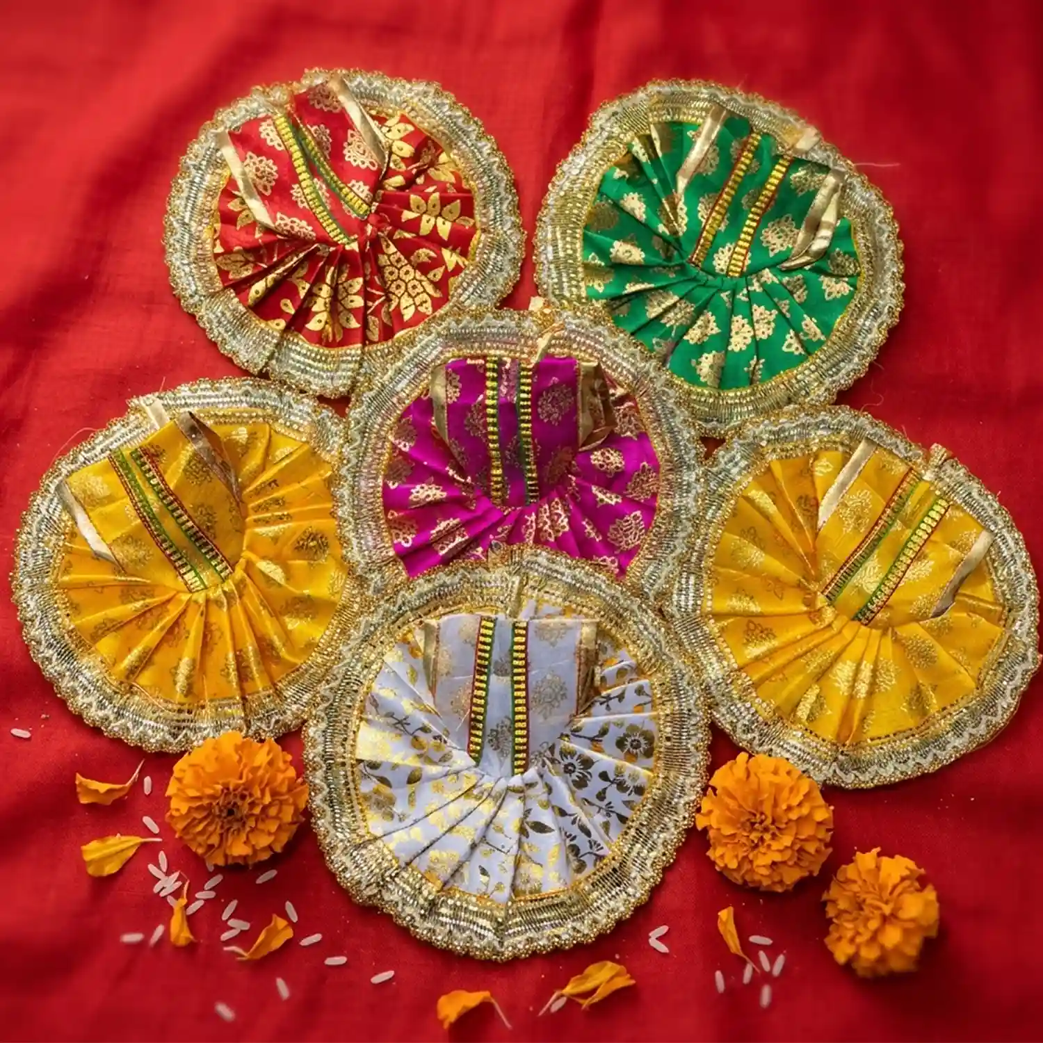  Laddu Gopal Designer Dress | Laddu Gopal Traditional Zari Dress | Size- 7″